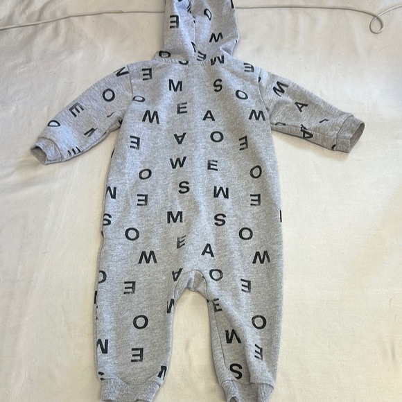 PL Baby - Gray Jumpsuit with Hood and Zipper - Picture 4 of 4